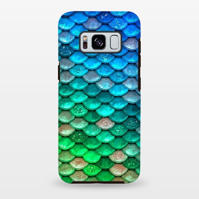 Galaxy S8 plus StrongFit Green & Blue Glitter Mermaid Scales by  Utart