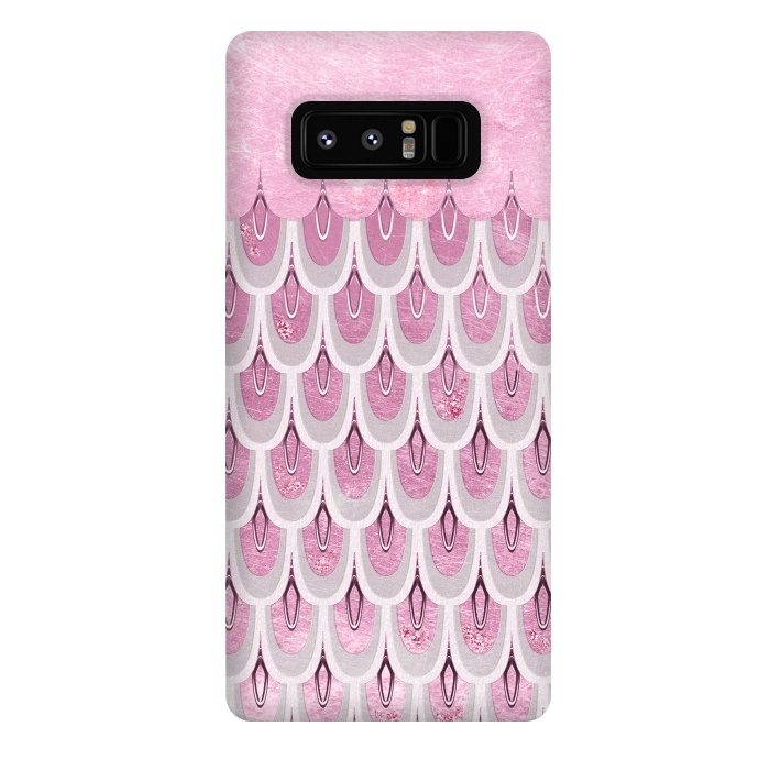 Galaxy Note 8 StrongFit Multicolor Pink & Silver Gray Mermaid Scales by  Utart