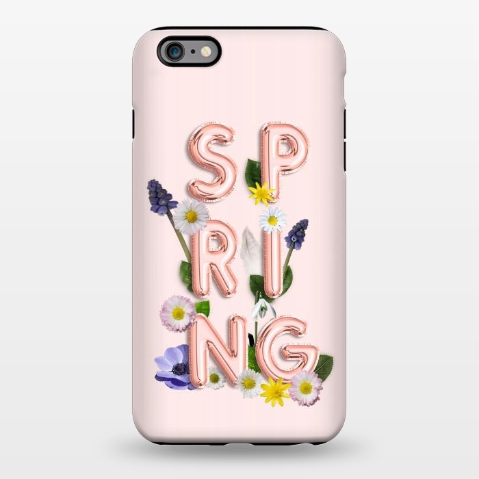 iPhone 6/6s plus StrongFit SPRING - Flower Shiny Rose Gold Girly Flower Typography  by  Utart