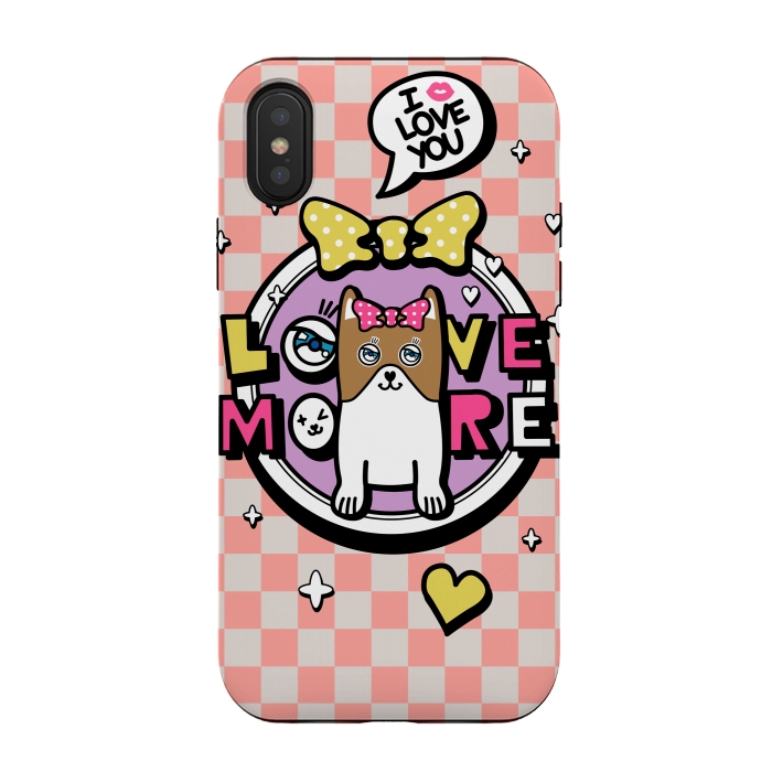 iPhone Xs / X StrongFit CUTIE DOG by Michael Cheung
