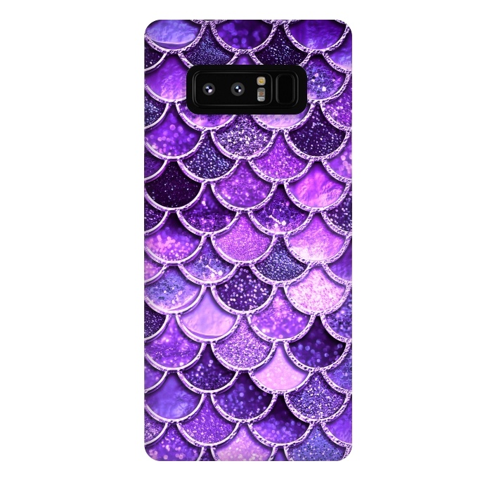 Galaxy Note 8 StrongFit Ultra Violet Glitter Mermaid Scales by  Utart