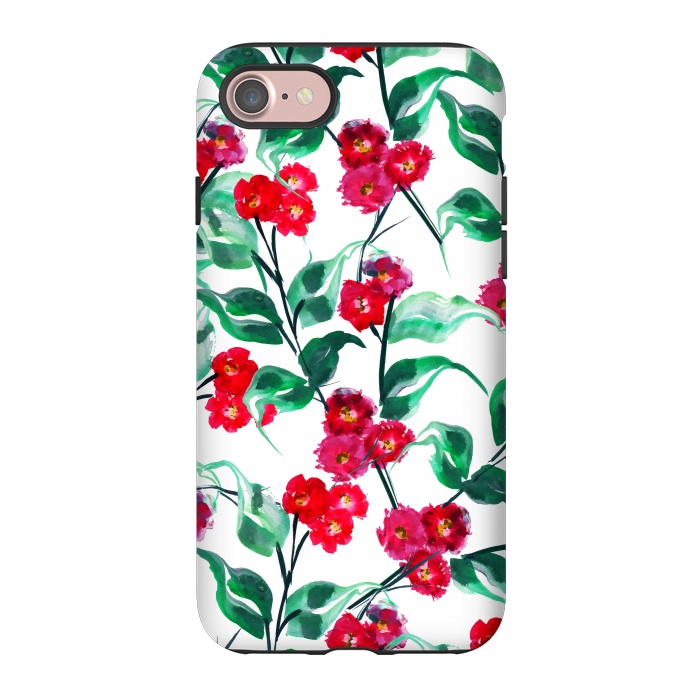 iPhone 7 StrongFit Tropical Watercolor Flower Pattern VII by Bledi