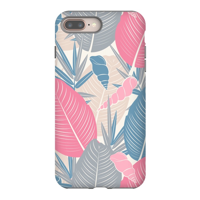 iPhone 7 plus StrongFit Tropical Watercolor Flower Pattern XI by Bledi