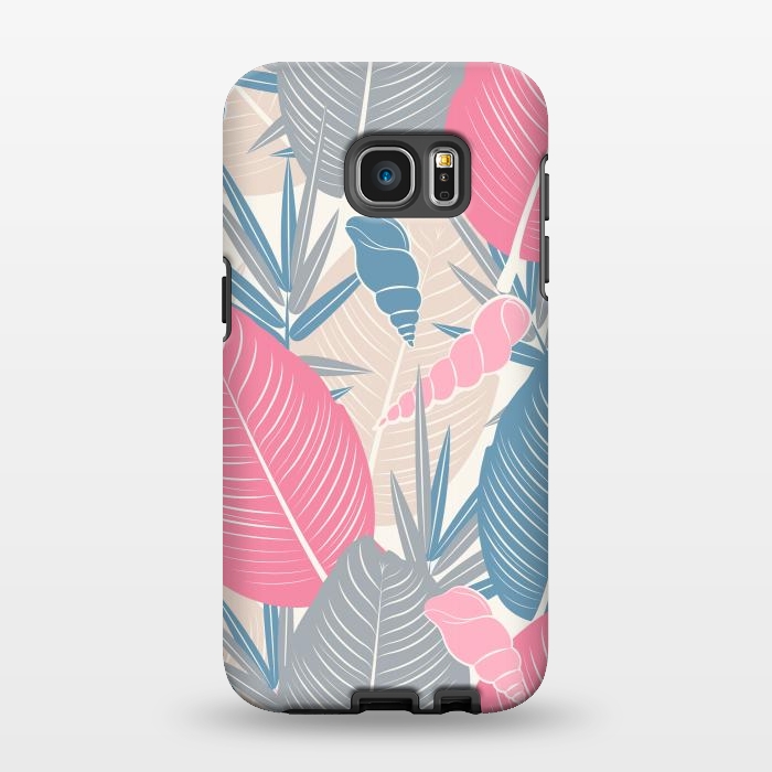 Galaxy S7 EDGE StrongFit Tropical Watercolor Flower Pattern XI by Bledi