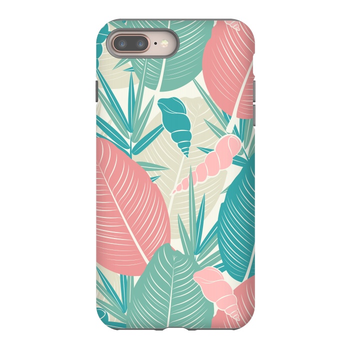 iPhone 7 plus StrongFit Tropical Watercolor Flower Pattern XII by Bledi