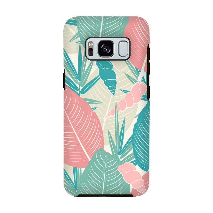 Galaxy S8 StrongFit Tropical Watercolor Flower Pattern XII by Bledi