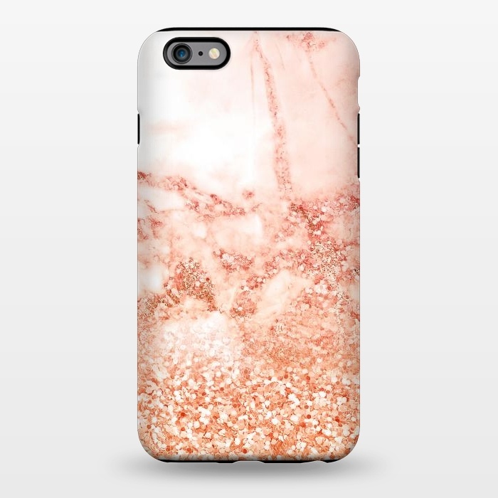 iPhone 6/6s plus StrongFit Salmon Glitter Marble by  Utart