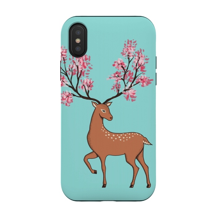 iPhone Xs / X StrongFit Natural Deer by Coffee Man