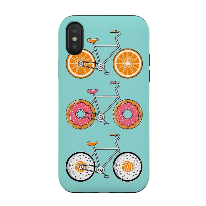 iPhone Xs / X StrongFit Food Bicycle by Coffee Man