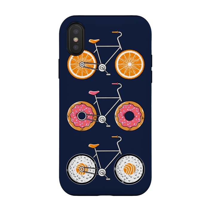 iPhone Xs / X StrongFit Food Bicycle 2 by Coffee Man