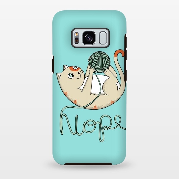 Galaxy S8 plus StrongFit Cat nope 2 by Coffee Man