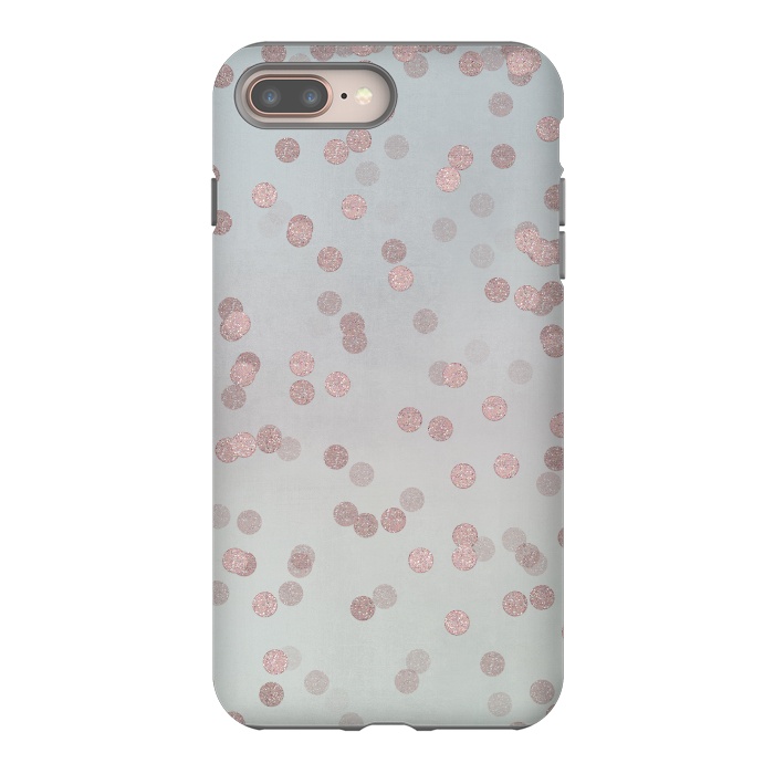 iPhone 7 plus StrongFit Rose Gold Glitter Dots by Andrea Haase