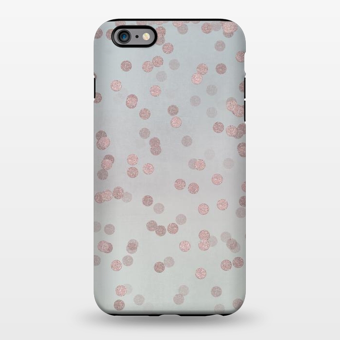 iPhone 6/6s plus StrongFit Rose Gold Glitter Dots by Andrea Haase