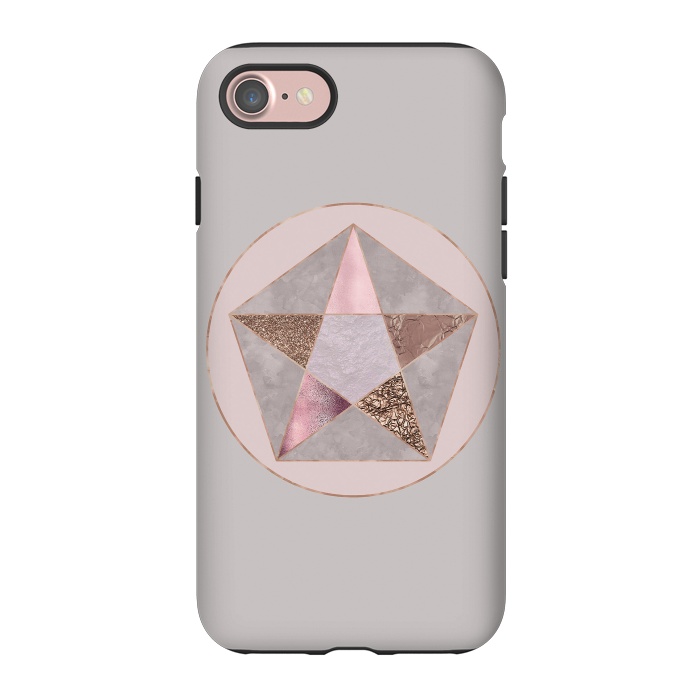 iPhone 7 StrongFit Glamorous Rose Gold Pentagon by Andrea Haase