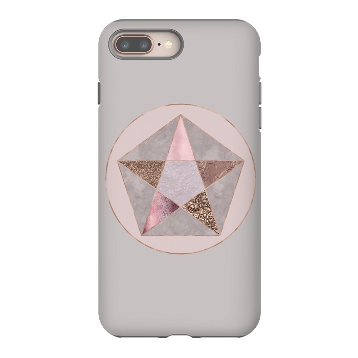 iPhone 7 plus StrongFit Glamorous Rose Gold Pentagon by Andrea Haase