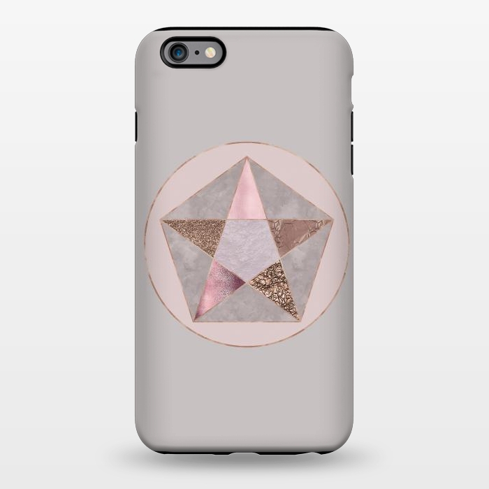 iPhone 6/6s plus StrongFit Glamorous Rose Gold Pentagon by Andrea Haase