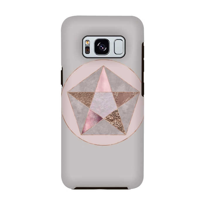 Galaxy S8 StrongFit Glamorous Rose Gold Pentagon by Andrea Haase