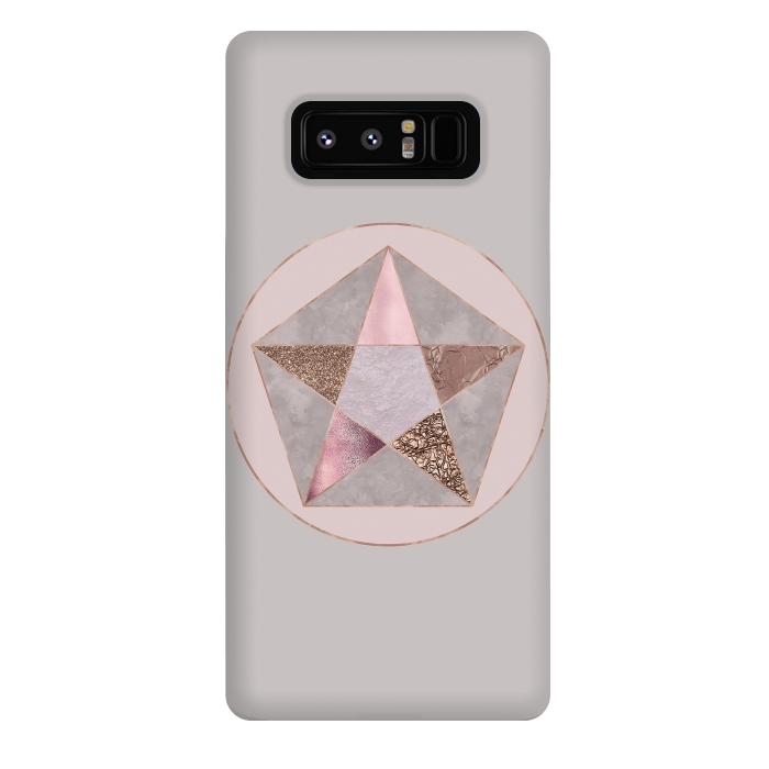 Galaxy Note 8 StrongFit Glamorous Rose Gold Pentagon by Andrea Haase