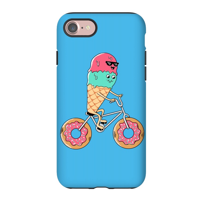 iPhone 7 StrongFit Donut Bicycle Blue by Coffee Man