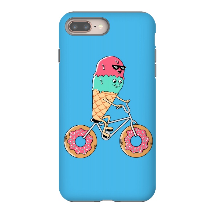 iPhone 7 plus StrongFit Donut Bicycle Blue by Coffee Man