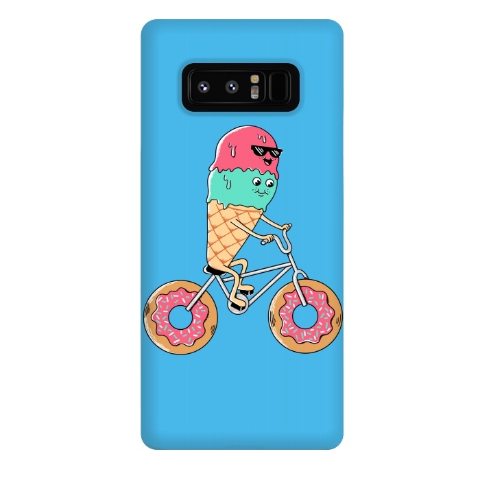 Galaxy Note 8 StrongFit Donut Bicycle Blue by Coffee Man