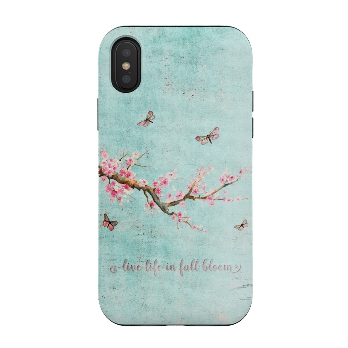 iPhone Xs / X StrongFit Live Life in Full Bloom  by  Utart