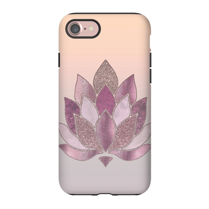 iPhone 7 StrongFit Shimmering Lotus Flower Symbol 2 by Andrea Haase