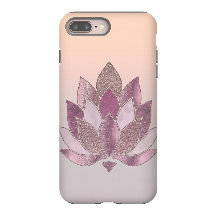 iPhone 7 plus StrongFit Shimmering Lotus Flower Symbol 2 by Andrea Haase