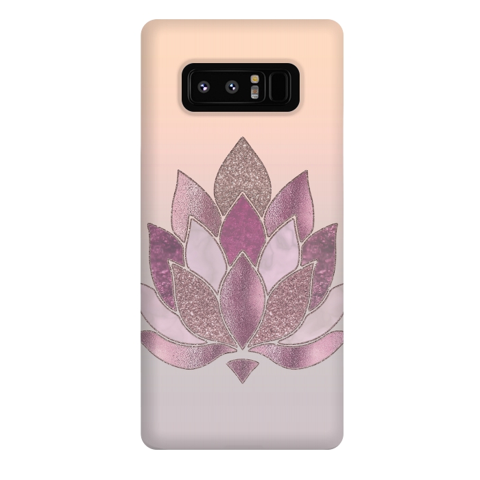 Galaxy Note 8 StrongFit Shimmering Lotus Flower Symbol 2 by Andrea Haase