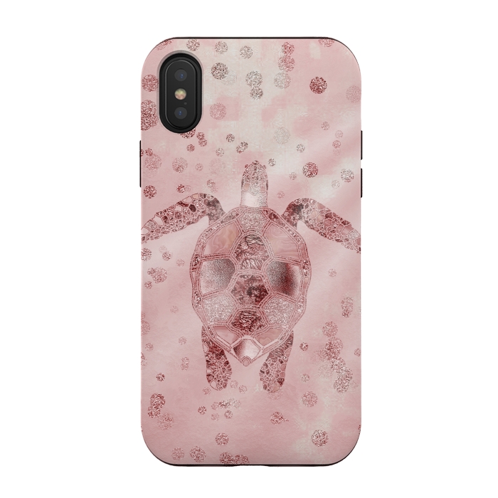 iPhone Xs / X StrongFit Glamorous Sea Turtle by Andrea Haase
