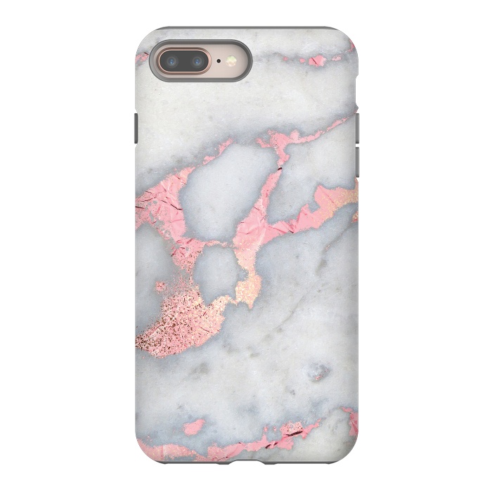 iPhone 7 plus StrongFit Marble with Rose Gold Veins by  Utart