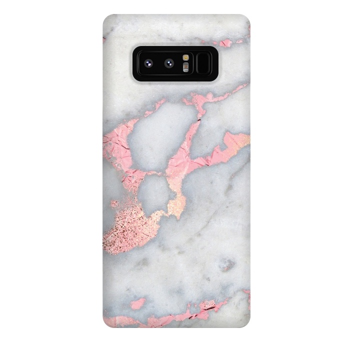 Galaxy Note 8 StrongFit Marble with Rose Gold Veins by  Utart