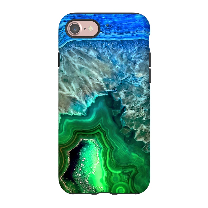 iPhone 7 StrongFit Blue and Green Agate  by  Utart