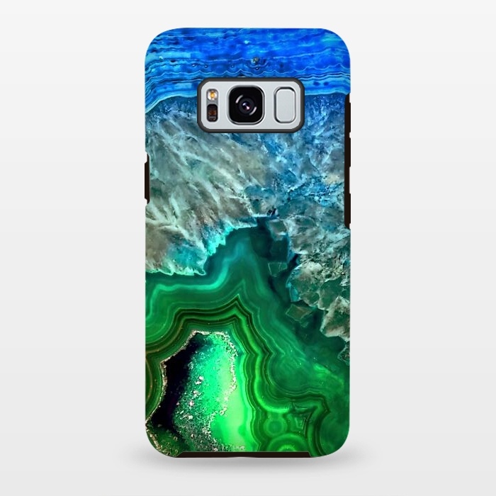 Galaxy S8 plus StrongFit Blue and Green Agate  by  Utart