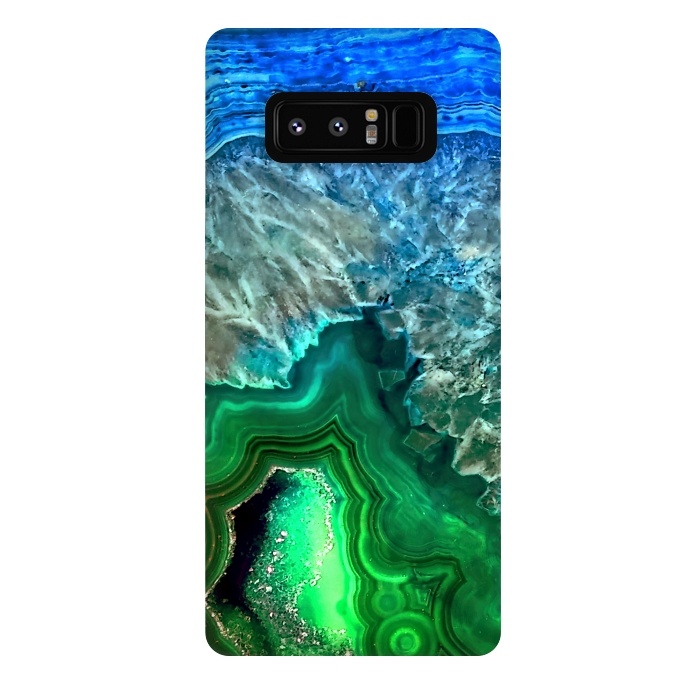 Galaxy Note 8 StrongFit Blue and Green Agate  by  Utart