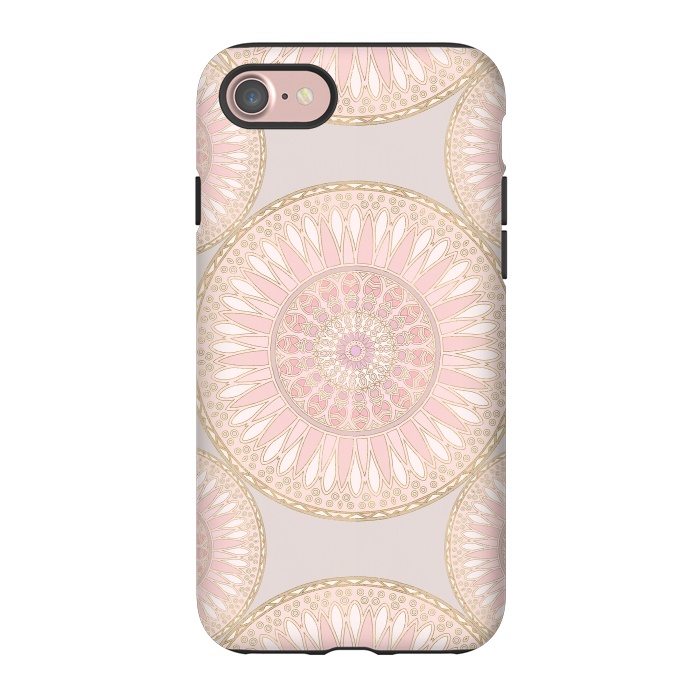 iPhone 7 StrongFit Golden Touch Mandala Pattern by Andrea Haase