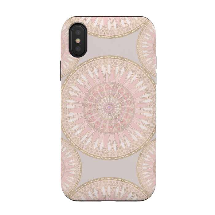 iPhone Xs / X StrongFit Golden Touch Mandala Pattern by Andrea Haase