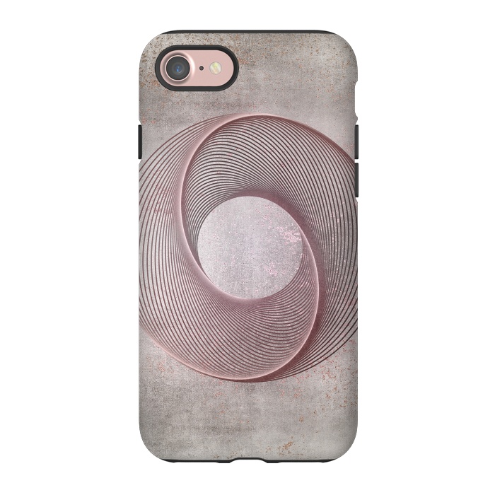 iPhone 7 StrongFit Rose Gold Line Art Circle   by Andrea Haase