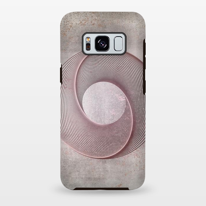 Galaxy S8 plus StrongFit Rose Gold Line Art Circle   by Andrea Haase