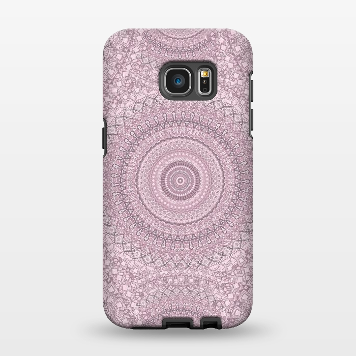 Galaxy S7 EDGE StrongFit Pastel Pink Mandala Art by Andrea Haase