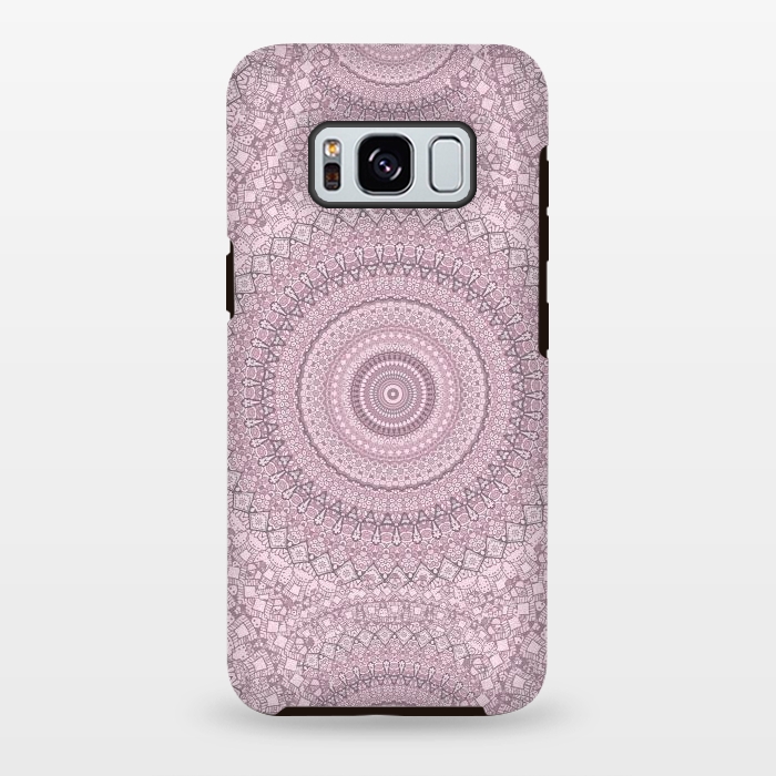 Galaxy S8 plus StrongFit Pastel Pink Mandala Art by Andrea Haase