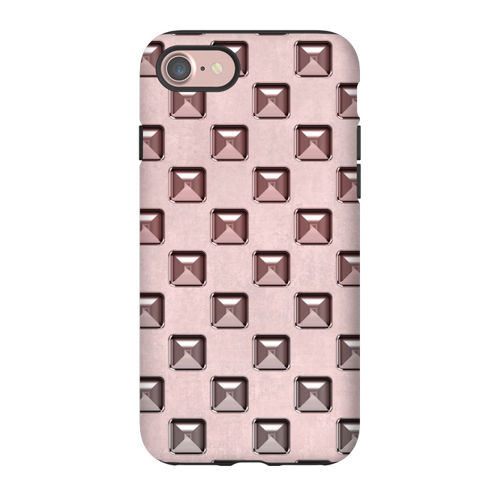 iPhone 7 StrongFit Soft Pink Shiny Gemstones by Andrea Haase