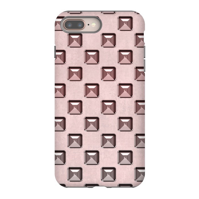 iPhone 7 plus StrongFit Soft Pink Shiny Gemstones by Andrea Haase