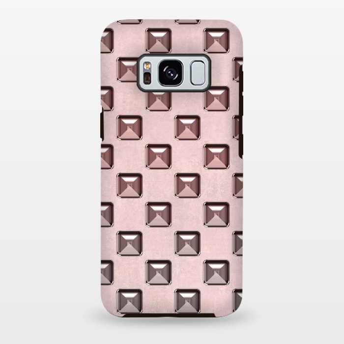 Galaxy S8 plus StrongFit Soft Pink Shiny Gemstones by Andrea Haase