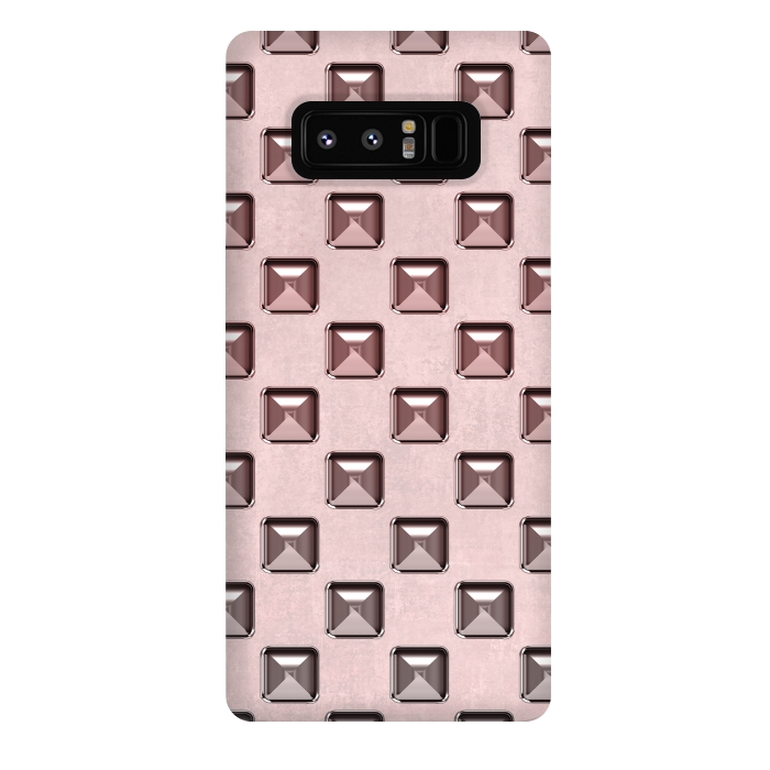 Galaxy Note 8 StrongFit Soft Pink Shiny Gemstones by Andrea Haase