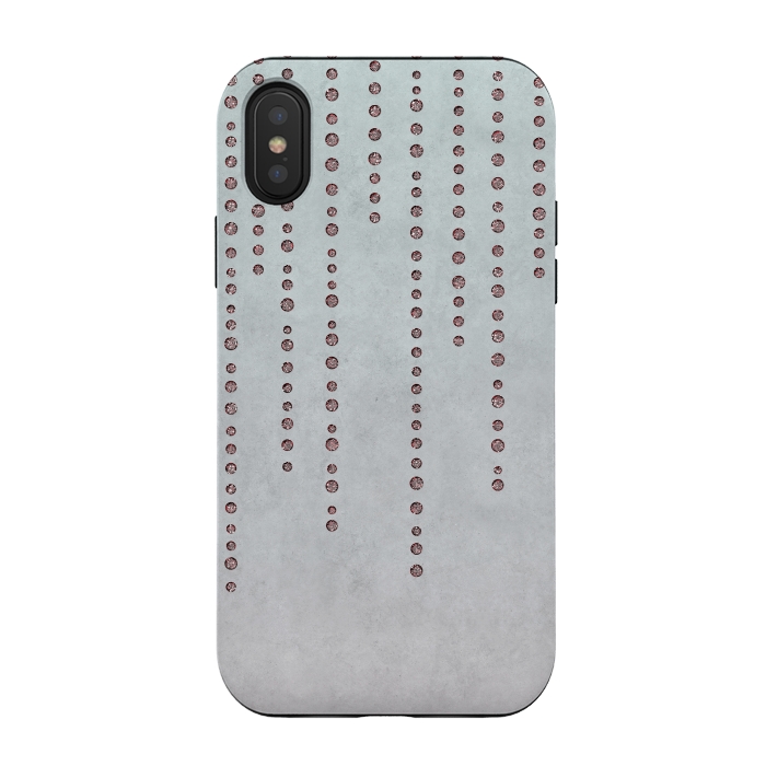 iPhone Xs / X StrongFit Soft Pink Rhinestone Embellishment by Andrea Haase