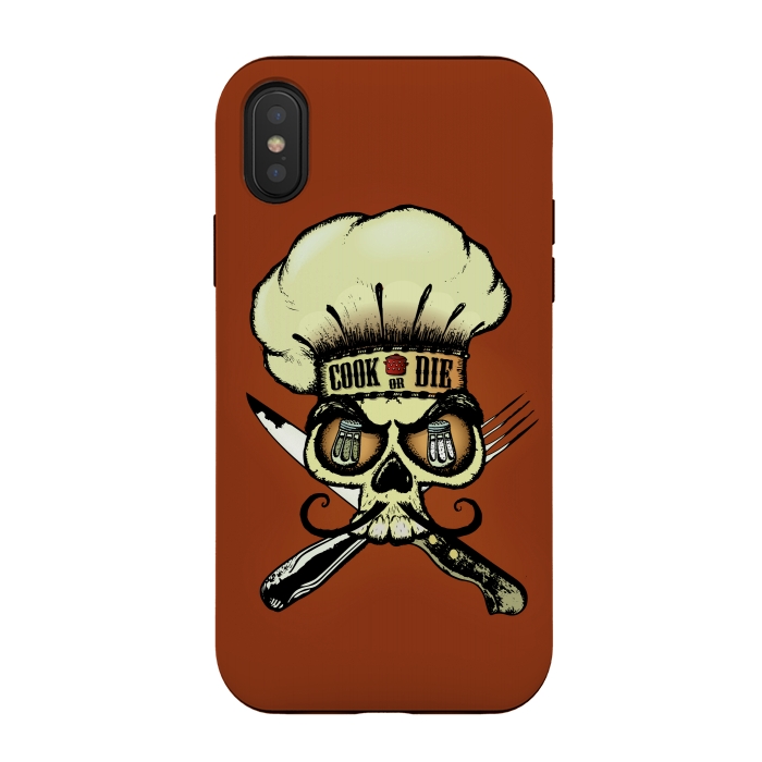 iPhone Xs / X StrongFit COOK OR DIE by Mangulica