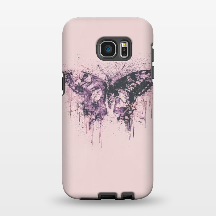 Galaxy S7 EDGE StrongFit Artsy Butterfly  by Andrea Haase