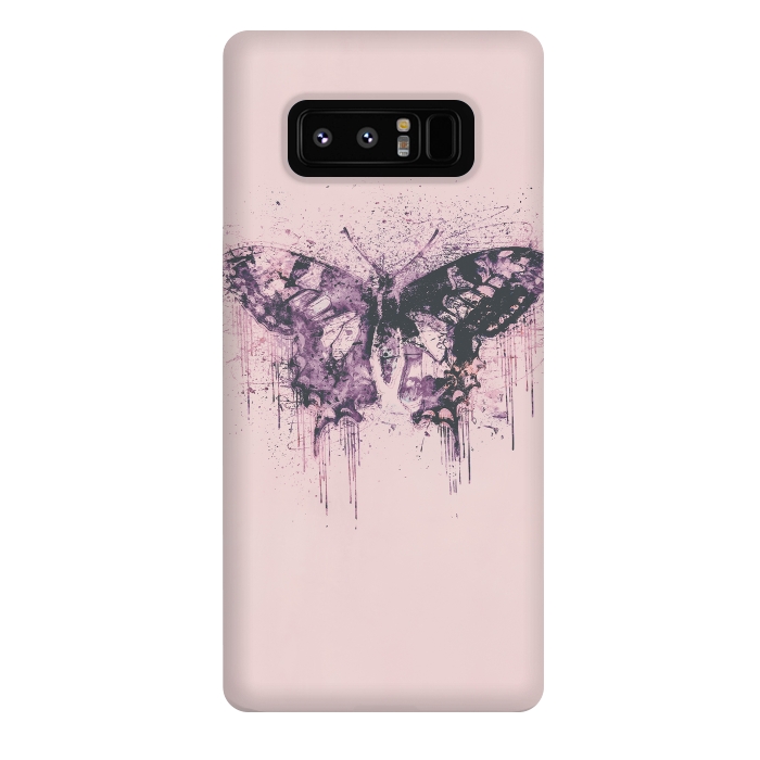 Galaxy Note 8 StrongFit Artsy Butterfly  by Andrea Haase