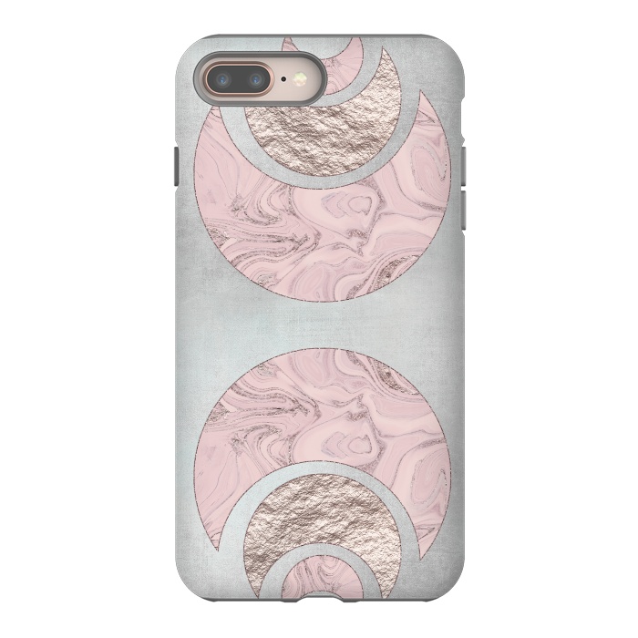 iPhone 7 plus StrongFit Marble Rose Gold Half Moon by Andrea Haase